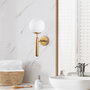 Opviq King - 11458 Lámpara de pared dorada con tapa de cristal